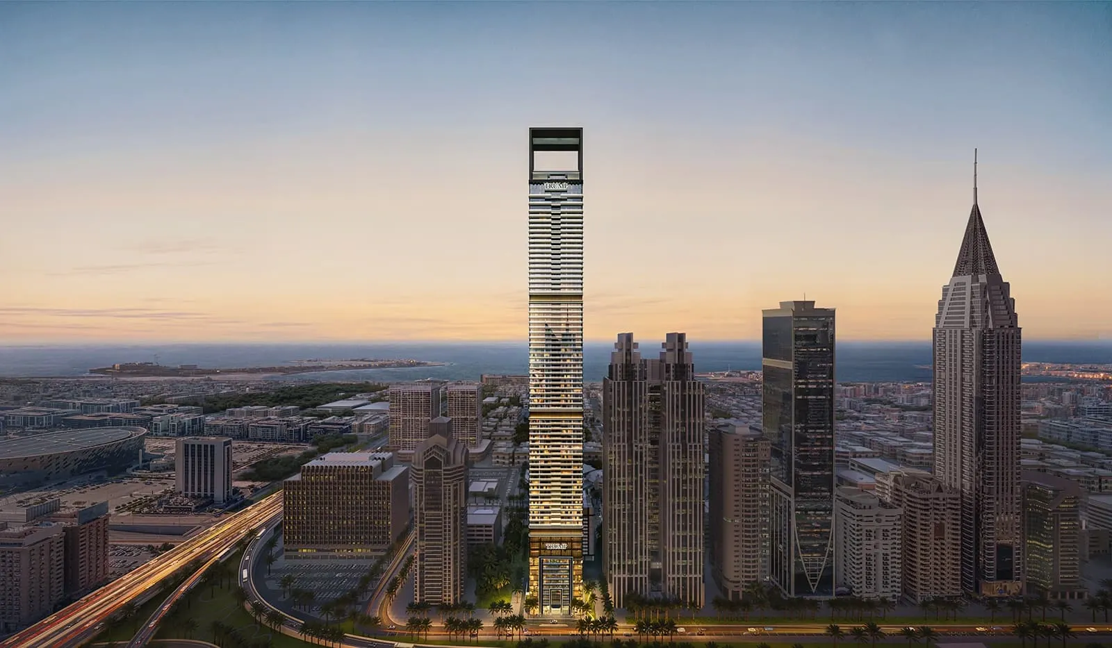 Trump Tower Exterior Night